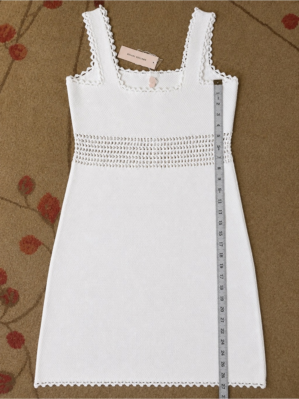 Rebecca Taylor White Knit Mini Dress M NWT Bridal Rehearsal Dinner - Picture 5 of 6